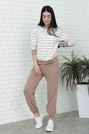 Демісезонний костюм в смужку "Delight" оптом | Батал Капучіно, 50-52 Київ