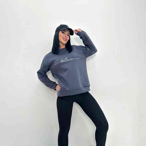 Жіночий світшот на флісі "Image" Турція оптом | Батал Київ