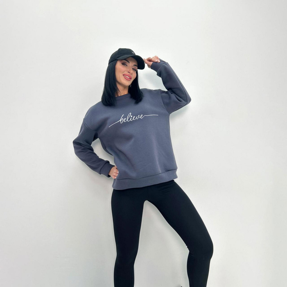 Жіночий світшот на флісі "Image" Турція оптом | Батал Київ - фото 1