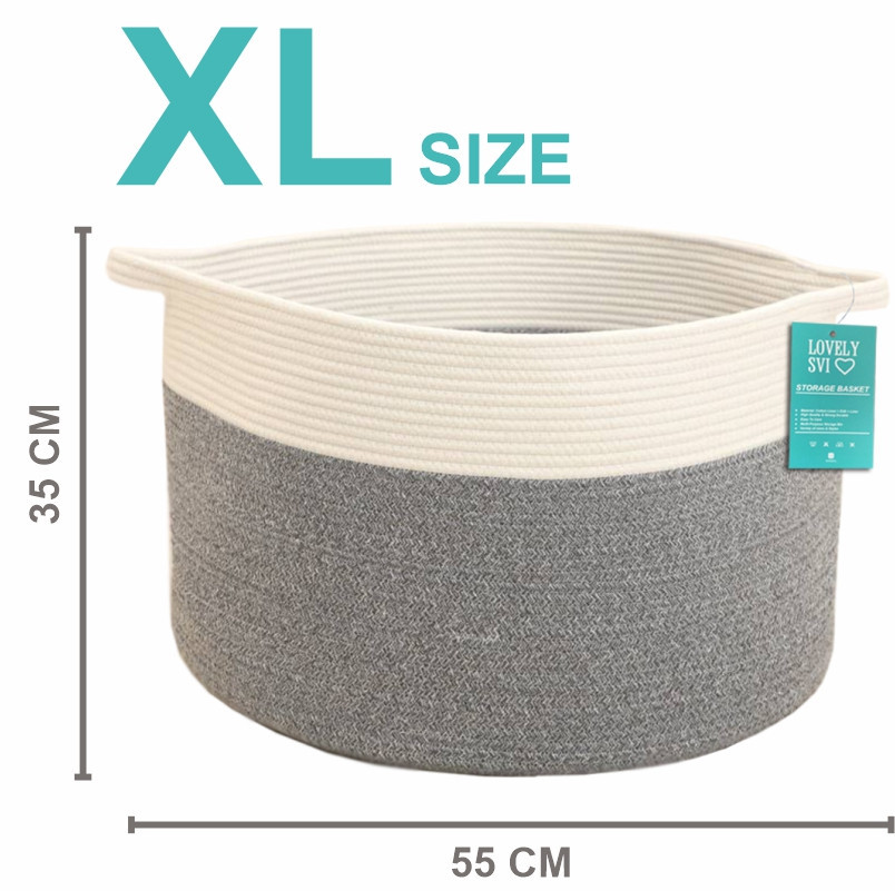 Корзина Органайзер Lovely Svi для хранения белья или игрушек 55 х 35 Серый Киев - изображение 4