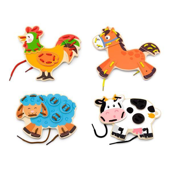 Деревянная шнуровка Viga Toys Фермерские зверята (51325) Харьков - изображение 1