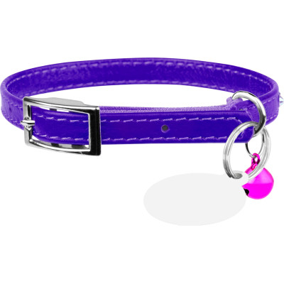 Ошейник для животных WAUDOG GLAMOUR с резинкой и стразами для кошек (фиолетовый) (32549) Винница - изображение 1