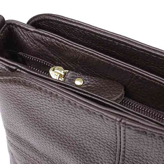 Женская сумка из натуральной кожи с удобной внутренней организацией Vintage 22979 Коричневый Киев