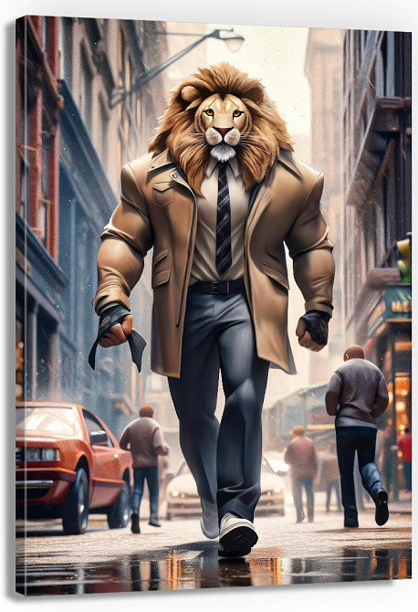 Картина Холсті в спортзал  Лев  KLM_12 60х90 см Киев - изображение 1