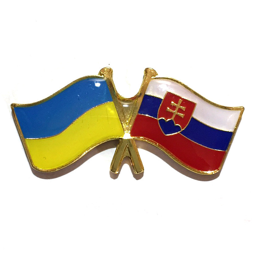 Значок флаг Украина Словакия Киев - изображение 1