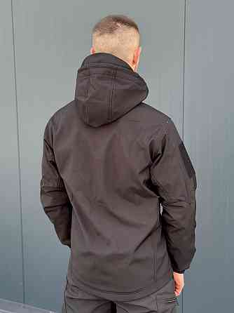 Тактическая ветрозащитная куртка черная осенняя штурмовая водоотталкивающая куртка для военнослужащих   WAR Львов