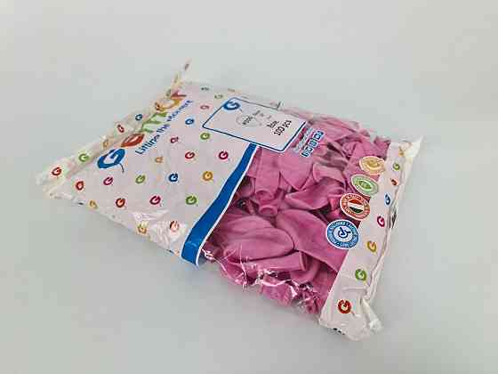 Повітряні кульки 12" (30 см) пастель рожевий 100 шт Gemar (1 пачка) Харків