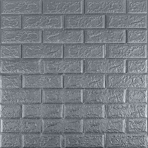 3D панель самоклеющаяся 700х770х5мм кирпич Серебро (017-5) SW-00000038 Днепр