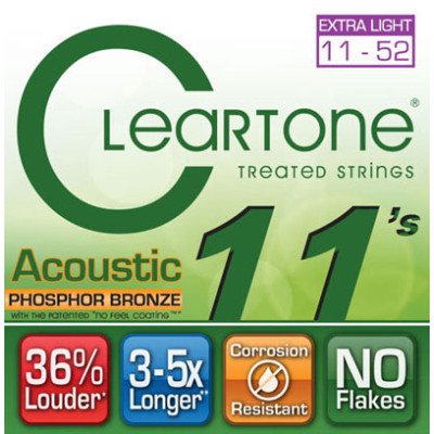 Струны для гитары Cleartone Acoustic Phosphor Bronze Extra Light (11-52) (7411) Винница - изображение 3