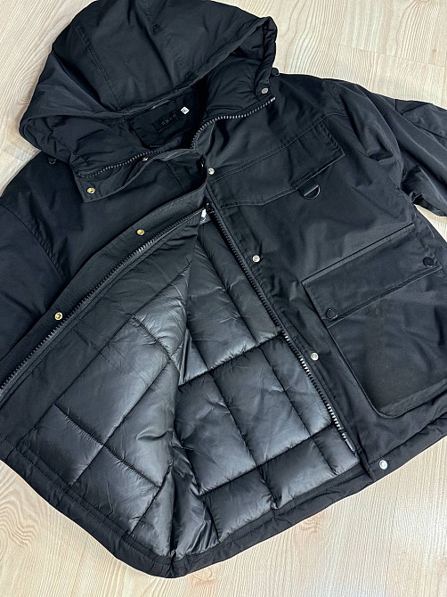 Куртка жіноча Snow Passion 6617 парка з капюшоном та кишенями оверсайз чорна, чорний, 48 Київ - фото 2