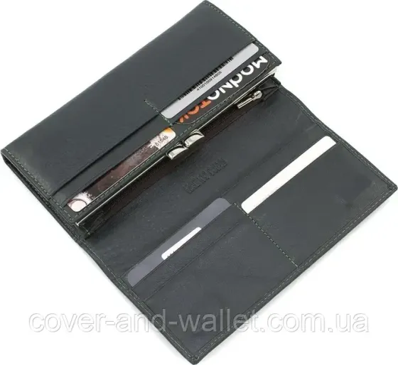 Женский кожаный кошелёк на магнитах красного цвета Marco Coverna MC 1411 Зеленый Киев