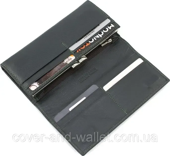 Женский кожаный кошелёк на магнитах красного цвета Marco Coverna MC 1411 Зеленый Киев - изображение 6