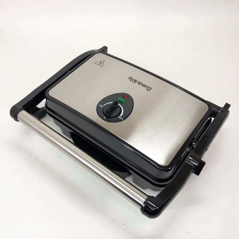 Гриль контактный плоский, Бутербродница для сэндвичей с антипригарным покрытием, Гриль универсальный FQ-55 Львов - изображение 17