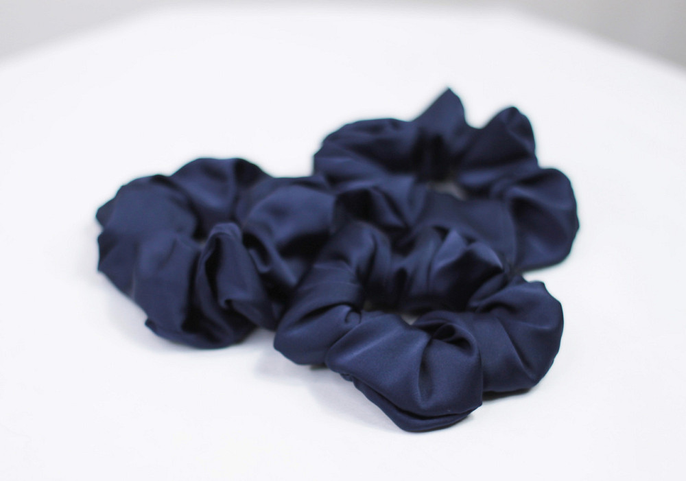 Гумка для волосся шовкова Синій Харків - фото 4