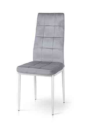 Стілець Айс, білий/велюр світло-сірий Киев