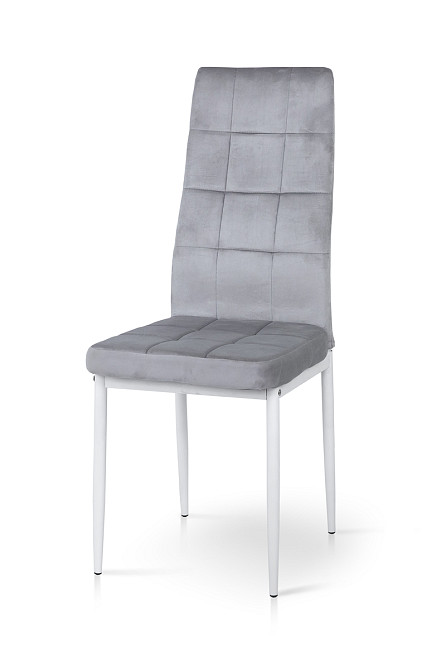 Стілець Айс, білий/велюр світло-сірий Киев - изображение 1