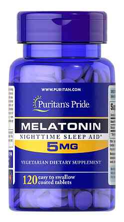 Мелатонин, Melatonin, Puritan's Pride, высокоэффективный, 5 мг, 120 таблеток Луцк