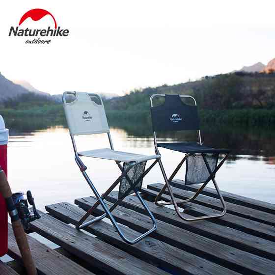 Раскладной стул со спинкой Naturehike MZ01 NH18M001-Z (Черный) Винница