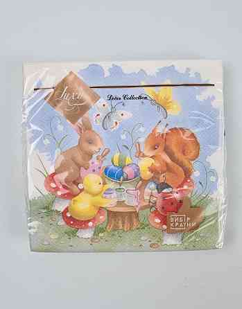 Салфетки бумажнае пасхальнае (ЗЗхЗЗ, 18шт)