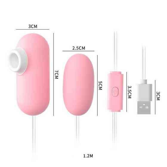 Подвійне вакуумне віброяйце "Вуманайзер" з USB-проводом 10 режимів - Вібратори Вінниця