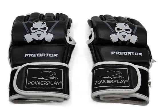 Перчатки для MMA PowerPlay 3056 А Черно-Белые XL Луцк