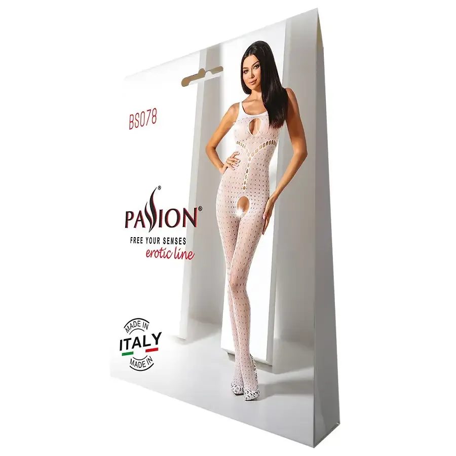Бодістокінг з доступом до інтимних місць Passion BS078 white Львів - фото 4