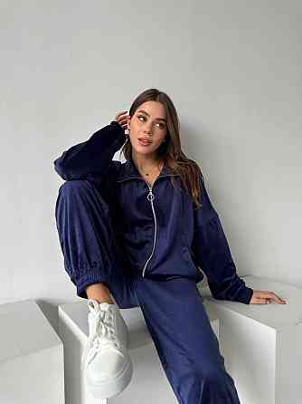 Жіночий прогулянковий костюм двійка: кофта і штани з турецького велюру Одеса