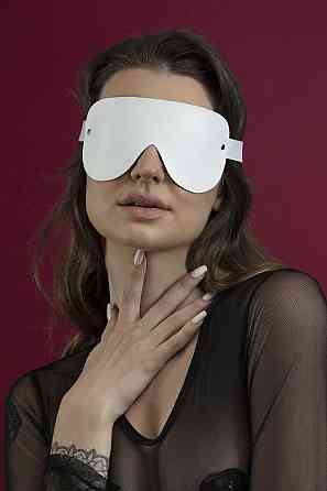 Маска на очі Feral Feelings - Blindfold Mask, натуральна шкіра, біла Sex Aura Київ