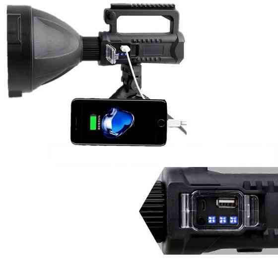 Ліхтар великий XHP50 3x 18650 8000мАг 20Вт AC Prof LED1098 Київ