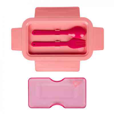 Ланч-бокс детский Yes Fusion 850 мл с принадлежностями розовый (708169) Винница
