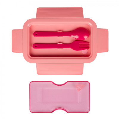 Ланч-бокс детский Yes Fusion 850 мл с принадлежностями розовый (708169) Винница - изображение 3