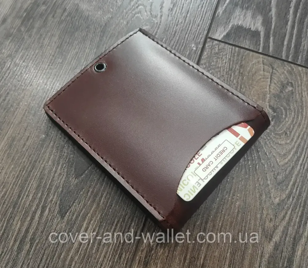 Шкіряна обкладинка вітеран МВД із кишенею для карток Київ - фото 5