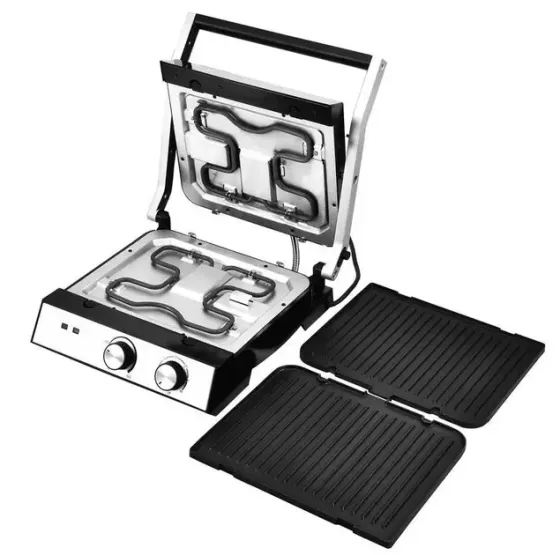 Гриль электрический прижимной Zepline 3500W со съемными пластинами контактный Коломыя