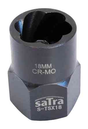 Голівка ударна Cr-Mo для злизаних гайок 6-гр. 1/2" 18 мм SATRA S-TSX18 Чернігів