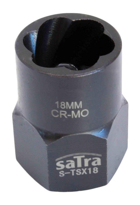 Голівка ударна Cr-Mo для злизаних гайок 6-гр. 1/2" 18 мм SATRA S-TSX18 Чернігів - фото 1