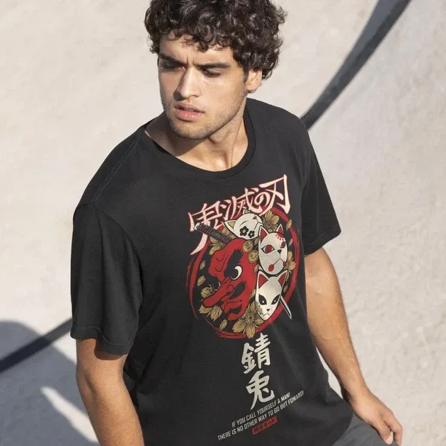 Футболка для подростка мальчика с принтом Клинок, рассекающий демонов Маски Размер 160 Anime10089 Днепр - изображение 7