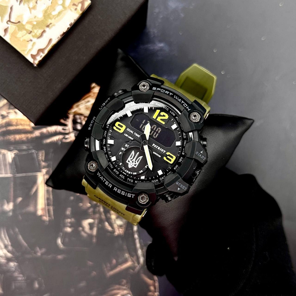 Patriot 004AGUASI Тризуб срібло Зелені + Коробка. SBR Київ - фото 2