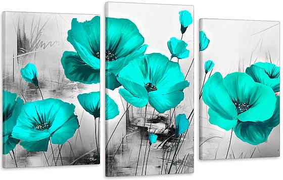 Модульная картина в гостиную / спальню  Маки Art-594_3 100x150 см Киев