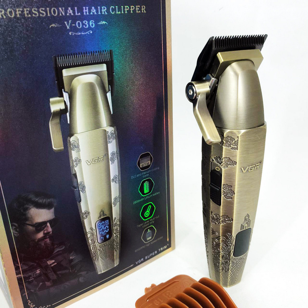 Профі машинка для стрижки волосся VGR V-036, Машинка для стрижки волосся потужна Тример скронь KY-45 Львів - фото 17
