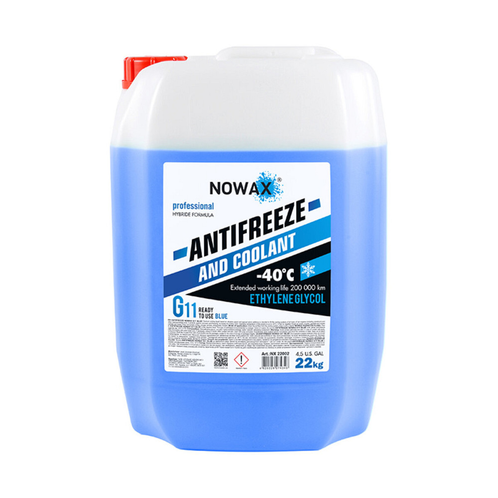 Антифриз NOWAX ANTIFREEZEE G11 22кг Blue готовий розчин Киев - изображение 1
