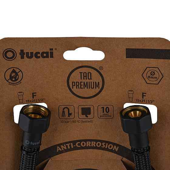 Шланг водяний TUCAI TAQ PREMIUM GRIF 1/2″x1/2″ BВ 0,3м.АНТИКОР. ACB HG-1212-300 (Чорний Мат) 209968 (000029275) Киев