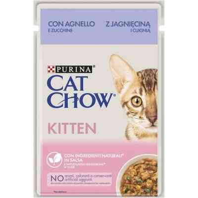 Влажный корм для кошек Purina Cat Chow С Ягненком и Цуккини в желе 85 г (8445290426536) Винница
