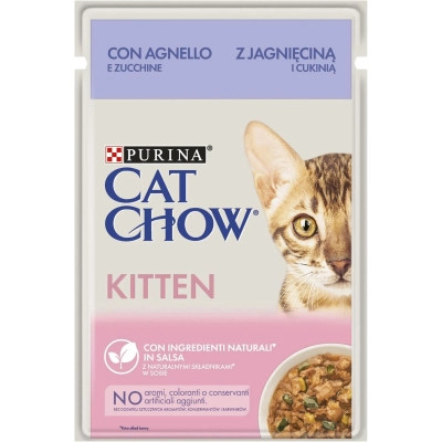 Влажный корм для кошек Purina Cat Chow С Ягненком и Цуккини в желе 85 г (8445290426536) Винница - изображение 1