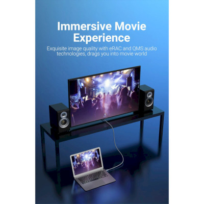 Кабель HDMI M - M, 2.0 м, V2.1, 8K 60Гц обплетення, Silver Metal Type Vention Винница - изображение 6