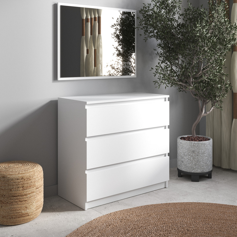 Комод VAYS R-3, на 3 ящика без ручек, ЛДСП 80×40×75 см – для дома, офиса, гостиной, спальни Львов - изображение 1