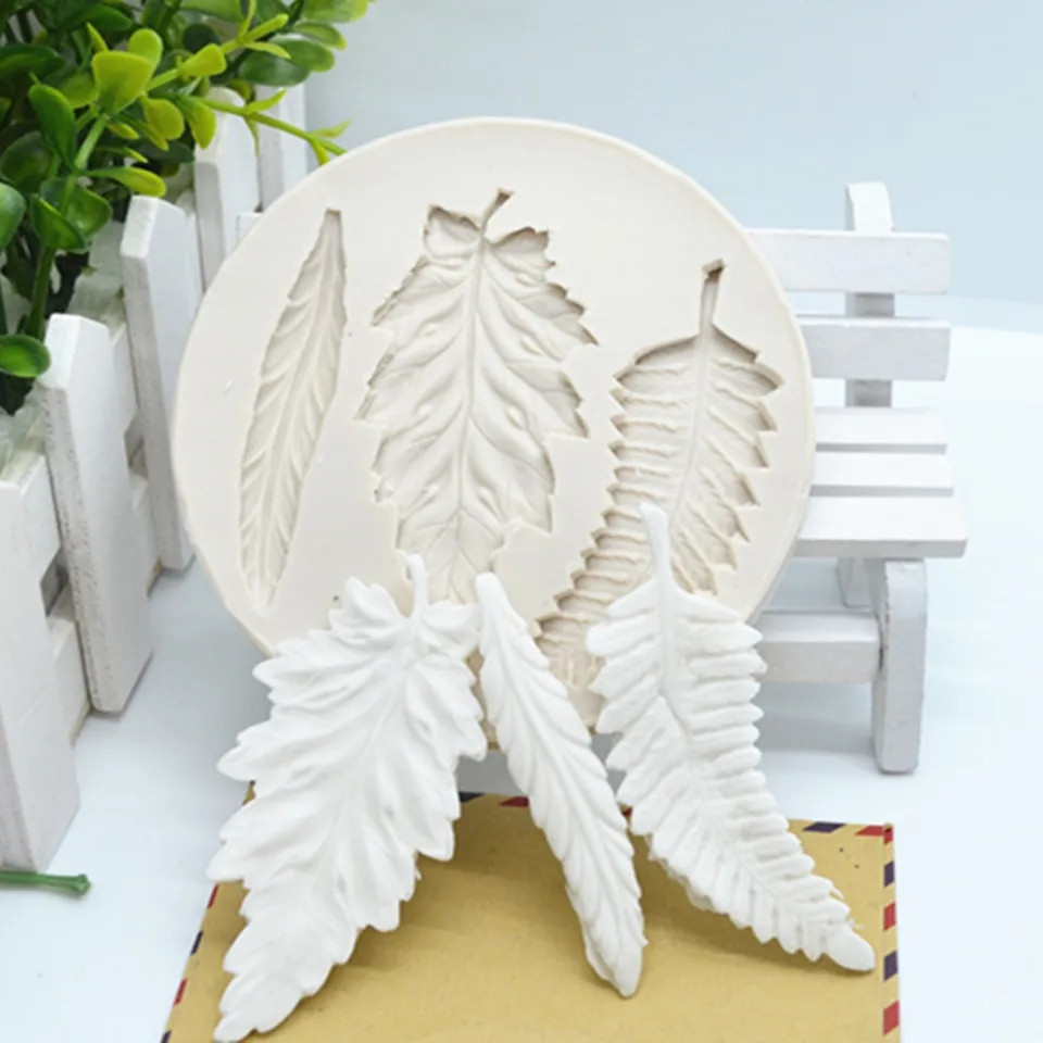 Силиконовая форма Листья 88 мм серый Киев - изображение 3