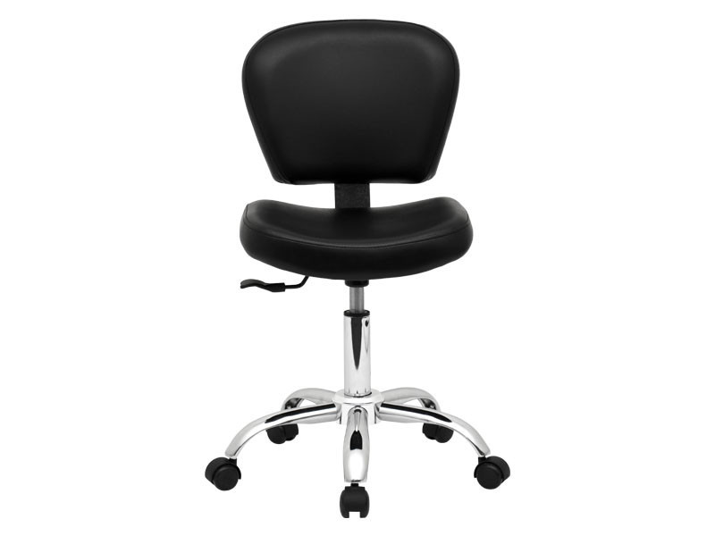 Стілець майстра зі спинкою на колесах, регулювання висоти, мод. 855 Чорний Київ - фото 2