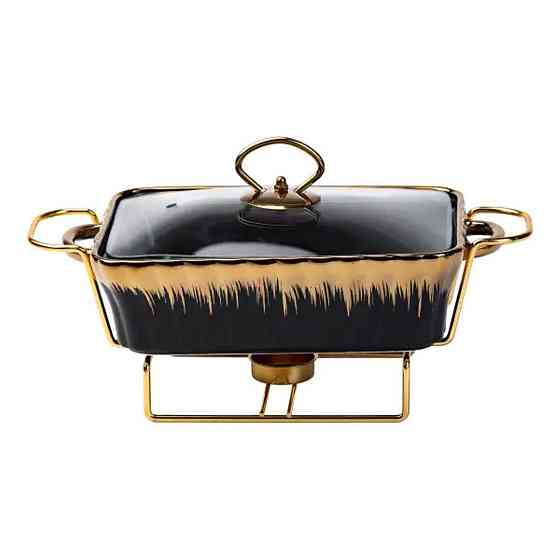 Чорний прямокутний мармит 1 л з підігрівом Київ