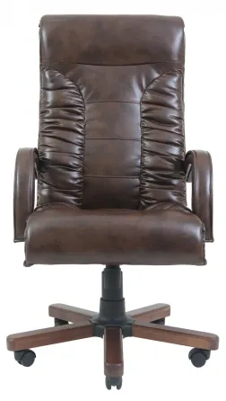Офисное Кресло Руководителя Richman Onyx Madras Kashtan Wood Принт М2 AnyFix Коричневый Киев