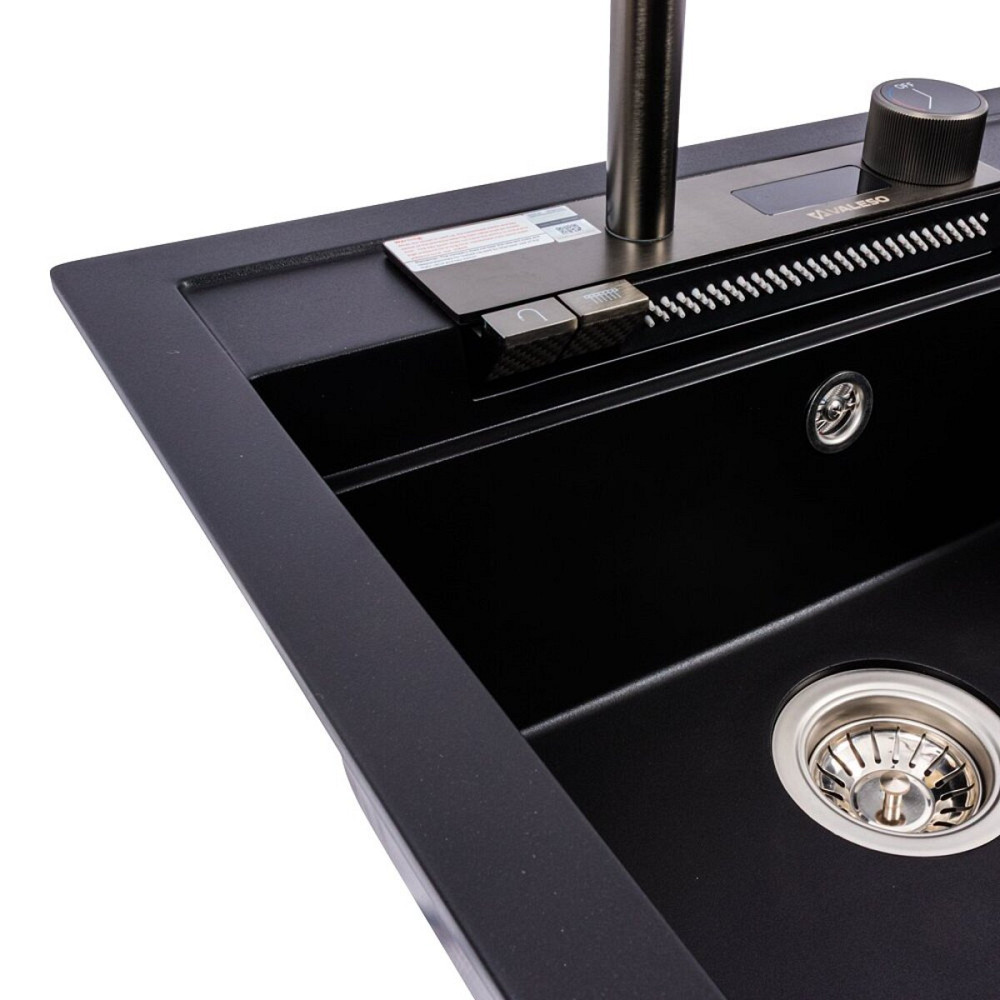 VALESO Гранітна мийка VALESO 5149 VIVA (чорна) Киев - изображение 7